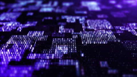 Digital Cyberspace with Particles and Digital Data Network Connections Stock Footage 171102183
