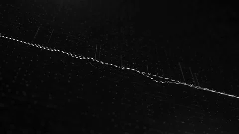 Digital cyberspace with particles and digital network connections. High speed Stock Footage 238536130