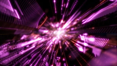 Digital cyberspace with particles and Technology Digital network connections. Stock-Footage 125722087
