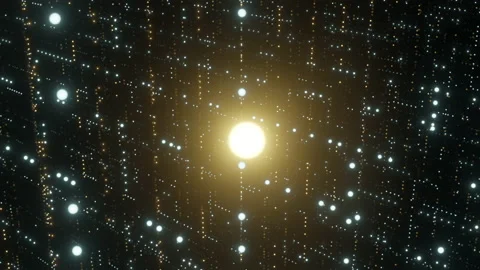 Digital Cyberspace with Particles Big Data Stock Footage 201046057