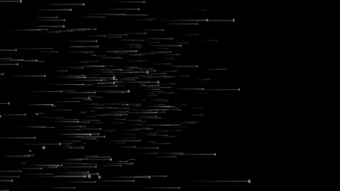 Digital Cyberspace Particles Tunnel lines Data flow Optical fiber effect Digital Stock Footage 293342774