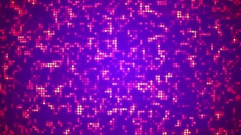 Digital cyberspace vibrant purple background animation, animated dots tech Stock Footage 302138096