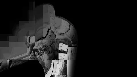 Digital damage pattern 4.seamless animation of pixel sorting glitch effect for Stock Footage 84838179