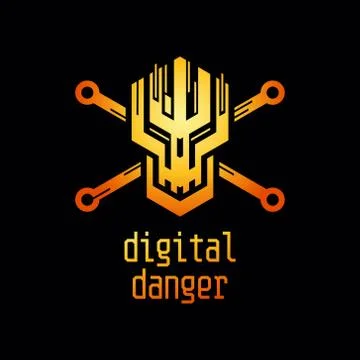 Digital danger icon Illustrazione stock