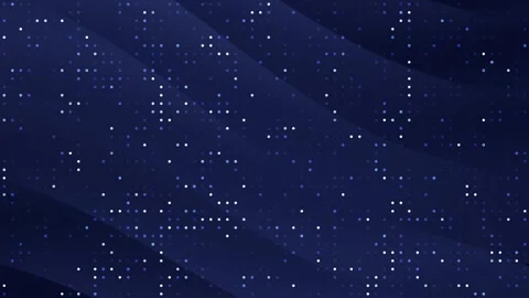 Digital dark blue technology background with glowing blinking dot matrix Stock Footage 310048637