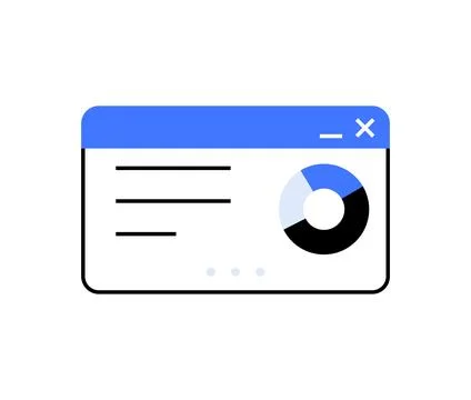 Digital dashboard with charts and lists, representing data analytics and pe.. Ilustración de archivo