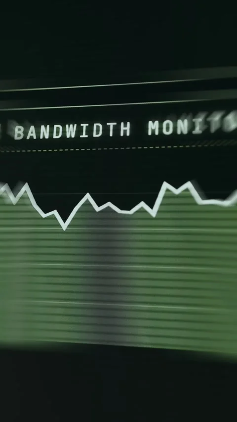 Digital dashboard displaying real-time bandwidth usage Stock-Footage 335883343
