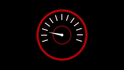 Digital Dashboard Speed Meter Animation with Minimal Design Elements Stock Footage 315770411