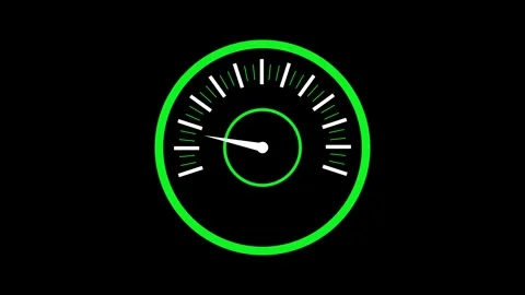 Digital Dashboard Speed Meter Animation with Minimal Design Elements Stock Footage 315770432