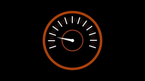 Digital Dashboard Speed Meter Animation with Minimal Design Elements Stock Footage 315770440