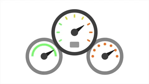 Digital dashboard, speedometer gauge animated motion graphics Stock Footage 324112750