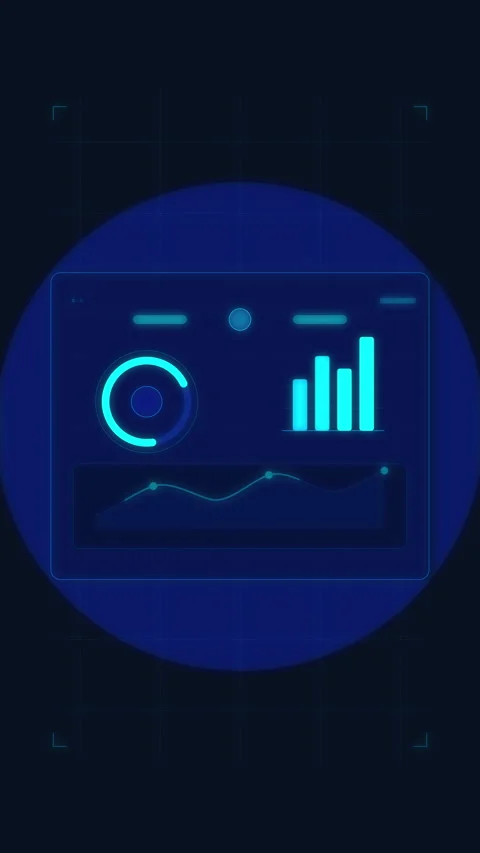 Digital dashboard ui with data analytics, business dashboard, metrics, grow.. Stock Footage 348328637