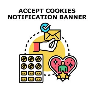Digital data acceptance for improved user experience icon Stock Illustration