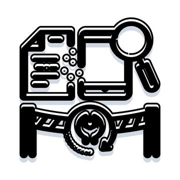 Digital data analysis and forensic investigation concept Stockillustratie