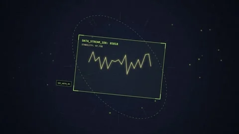 Digital Data Analysis Graph Futuristic HUD Interface Stock Footage 348422395