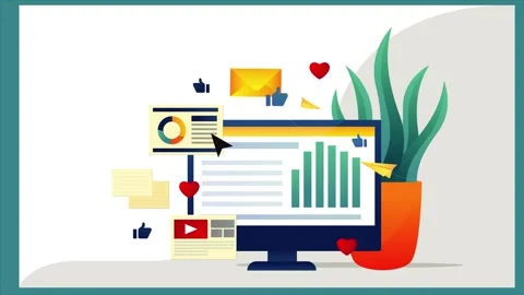 Digital Data Analytics and Online Performance Tracking Interface Video stock 339343116