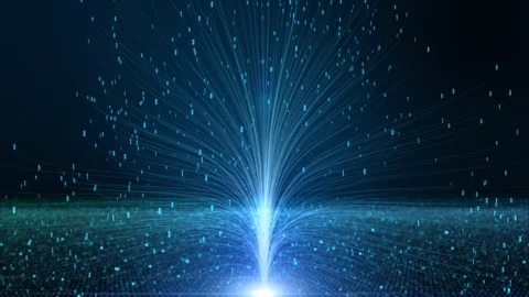 Digital data and conceptual futuristic information technology network Stock Footage 108132810