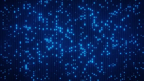 Digital data and cyber technology visualization with glowing dots background. Stock Footage 322121500