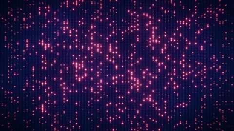 Digital data and cyber technology visualization with glowing dots background. Stock Footage 347875832