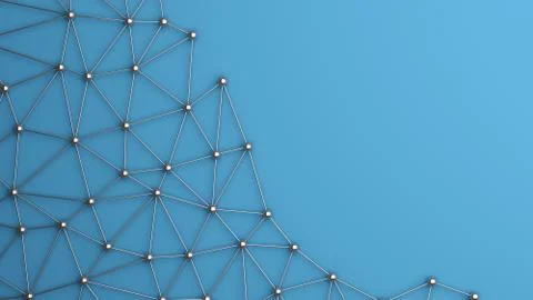 Digital data and network connection triangle lines and spheres for technology イラスト素材