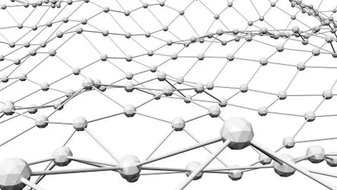 Digital data and network connection triangle lines and spheres in technology  イラスト素材