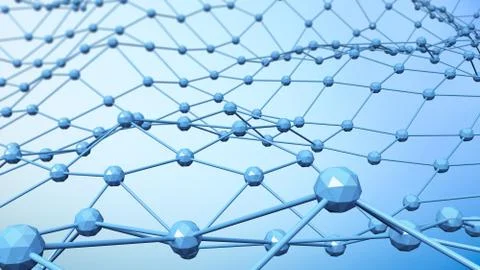 Digital data and network connection triangle lines and spheres in technology  イラスト素材