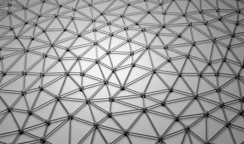 Digital data and network connection triangle lines and spheres in technology  イラスト素材