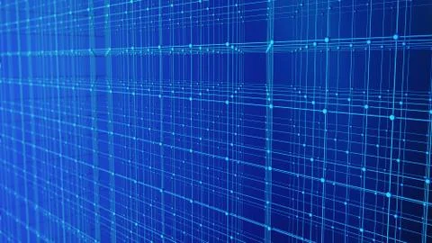 Digital data and network connection triangle lines and spheres in technology  イラスト素材