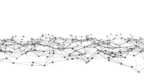 Digital data and network connection triangle lines and spheres in futuristic  Stock Photos