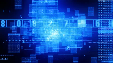 Digital data animation Stock Footage 34315821