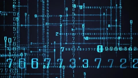 Digital Data Array in a 3D animation Stock Footage 252059655