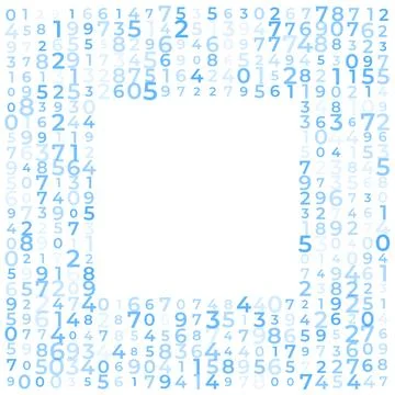 Digital data array, lots of numbers digits in Digital Pattern, abstract math  Illustrazione stock