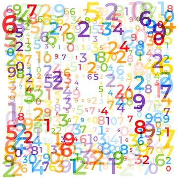 Digital data array, lots of numbers digits in Digital Pattern, abstract mat.. Stock Illustration