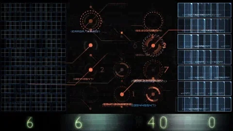 Digital data array on screen of monitor Stock Footage 69119521