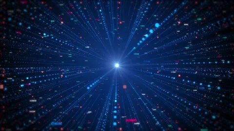 Digital . Data binary code network fly b... | Stock Video | Pond5
