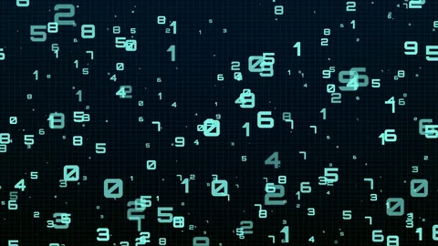 Digital Data Binary Code Number Fall Down Gravity Technology. Stock Footage 111362235