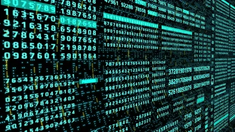 Digital Data Binary Number Futuristic Cyber Technology Stock Footage 144853745