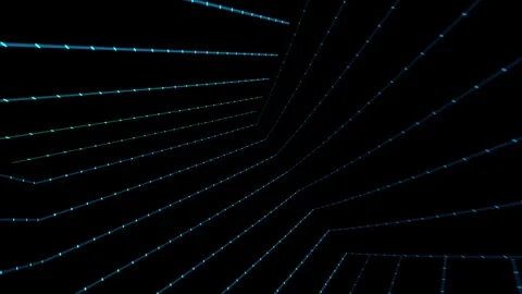 Digital data in blue light matrix background Stock Footage 259692256