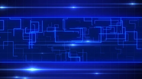 Digital data blue technology network lines with background stream Stock Footage 88964835