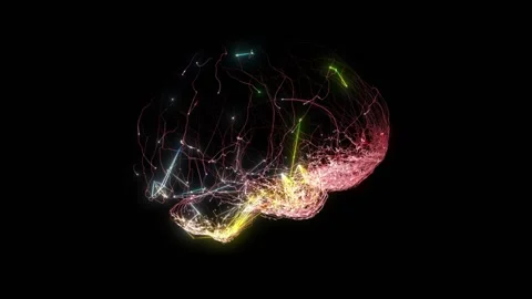 Digital Data brain1.mp4 Video stock 343869928