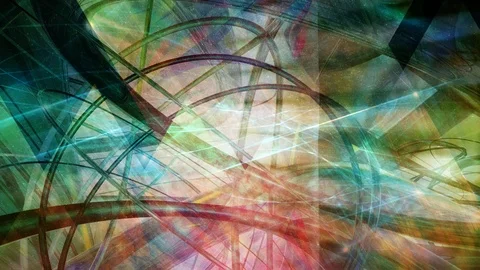 Digital Data Cables Pulsating Over Growing and Shrinking Wires Stock Footage 113159792