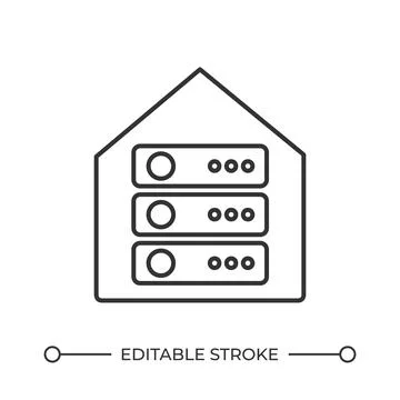 Digital data center line icon イラスト素材