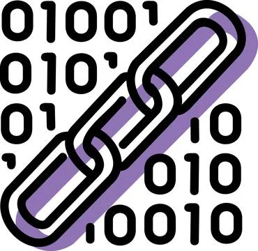 Digital data chain icon representing connectivity Stock Illustration