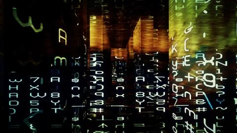 Digital Data Chaos 스톡 일러스트