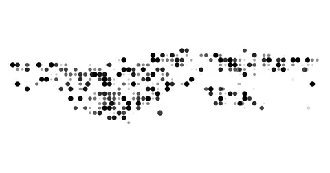 Digital Data Circles Form the Silhouette of Svalbard and Jan Mayen Map Stock Footage 319387888