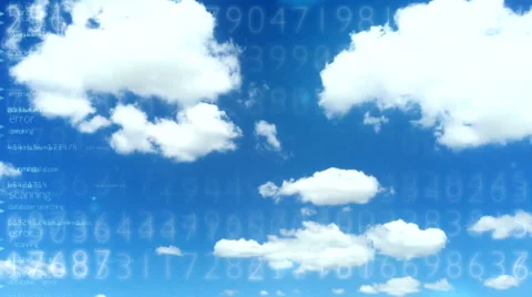 Digital data cloud depo 3 Stock Footage 50099330