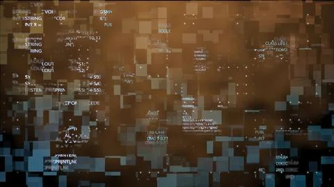 Digital data code displaying abstract technology background Stockfoto's