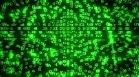 Digital Data Code Matrix Intro 스톡 동영상 12355328