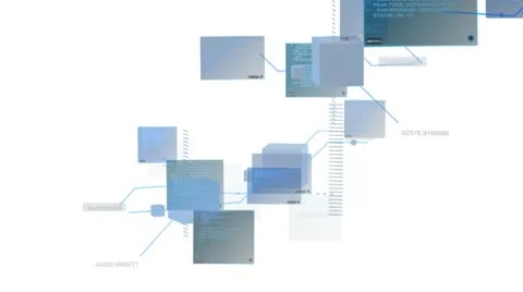 Digital data code network interface technology Stock Footage 9903887