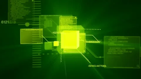 Digital data code network interface technology Stock Footage 9903985